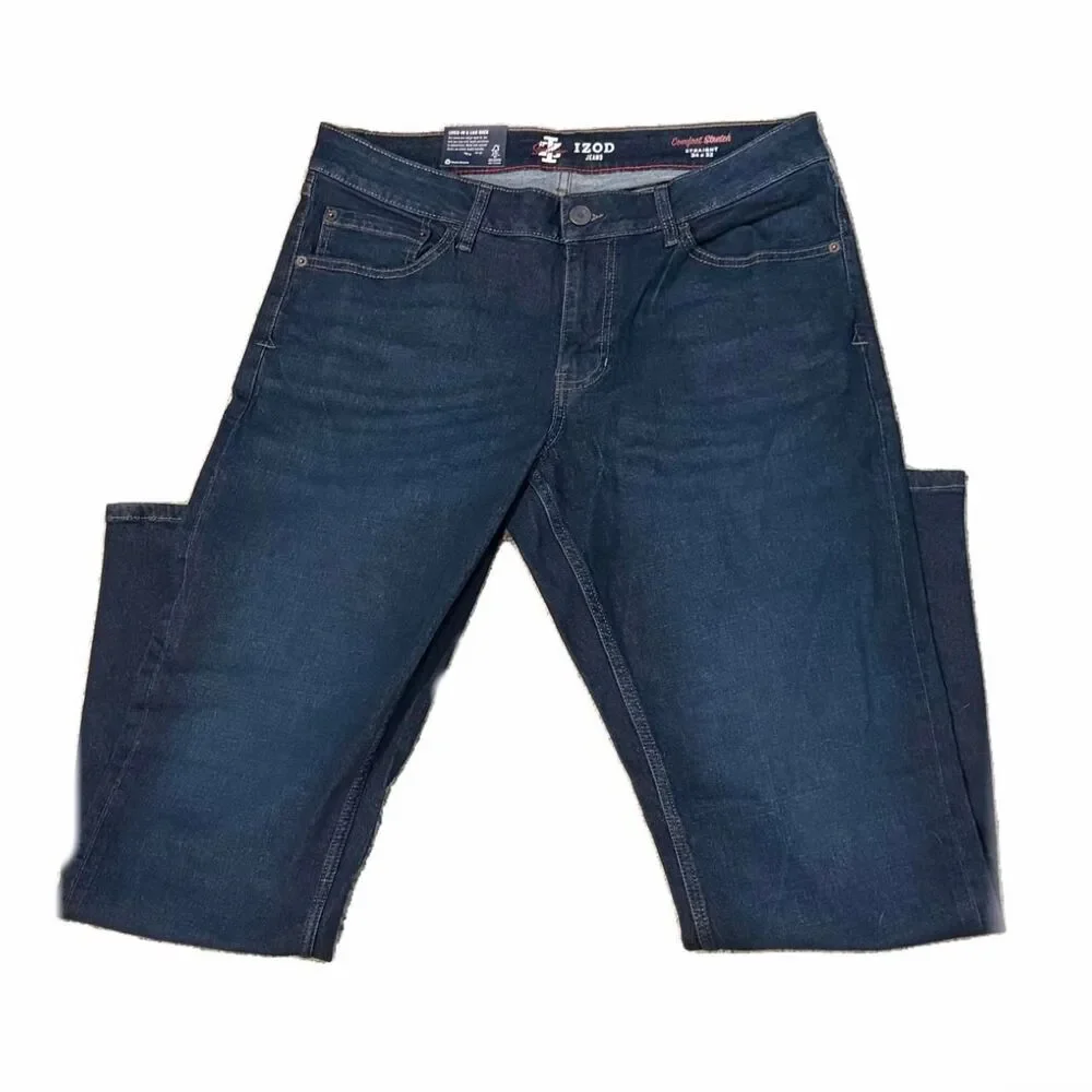 Izod Men's Blue and Navy Jeans